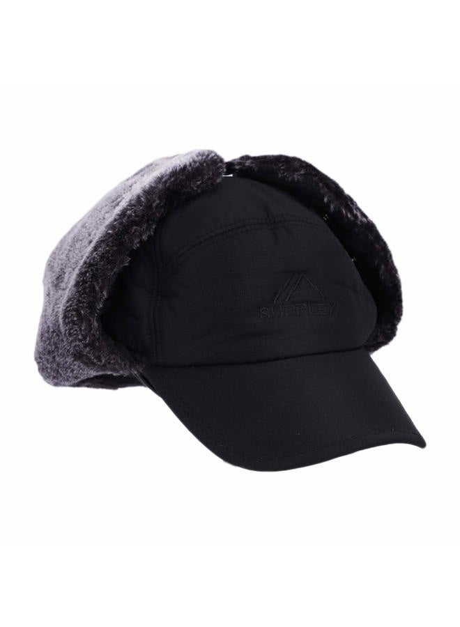 Clobeau Women Men Ear Flaps Hat Aviator Winter Warm Trapper Hat Snow Ski Cycling Caps, Black, XX-Large-3X-Large - Image 5