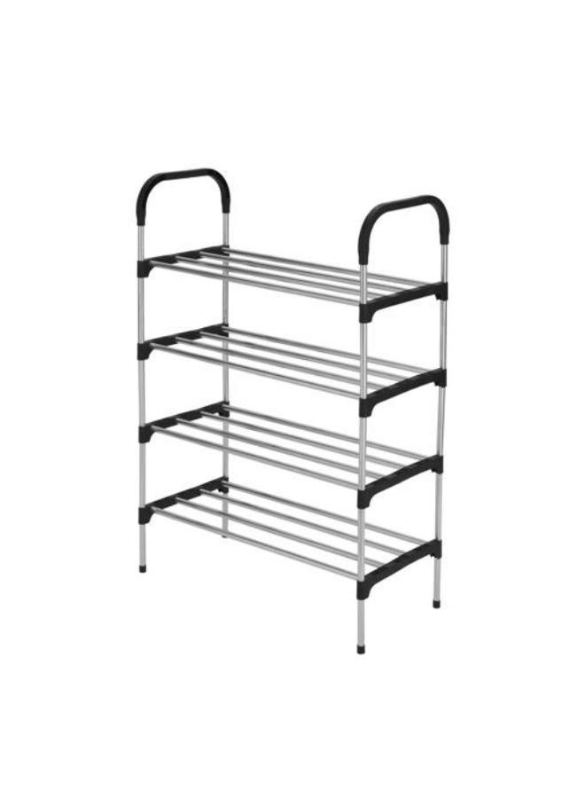 DELCASA 4 Tier Shoe Rack, Durable Iron Storage Rack | Portable Lightweight Shoe Storage Organizer | Perfect for Bedroom, Closet, Entryway, Dorm Room