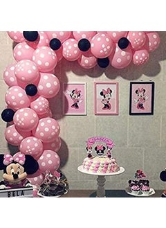 Meri Parti Meri Party Minnie Mouse Concept Balloon Set 100 Pieces Balloons and Chain 
