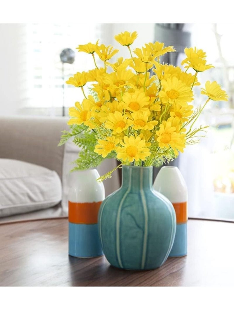 Excefore Artificial Flowers 10 Bundles Multicolor Artificial Daisy Flowers UV Resistant Outdoor Fake Wildflowers with Stems Faux Greenery Shrubs Plants Arrangements for Home Garden Vase Decor - Image 2