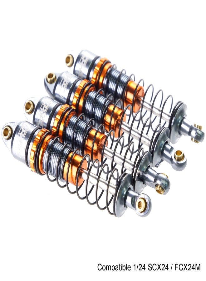 TOOMOD 40mm Aluminum Big Bore RC Oil Shock Absorber for 1/24 Axial SCX24 FCX24 Upgrade Replace Parts (Gray/Orange) - Image 3