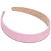 WantGor 1 Inch PU Leather Headband Wide Padded Hairband Fashion Hair Bands Cute Womens Headbands Holiday DIY Hair Accessories Pink - Image 2