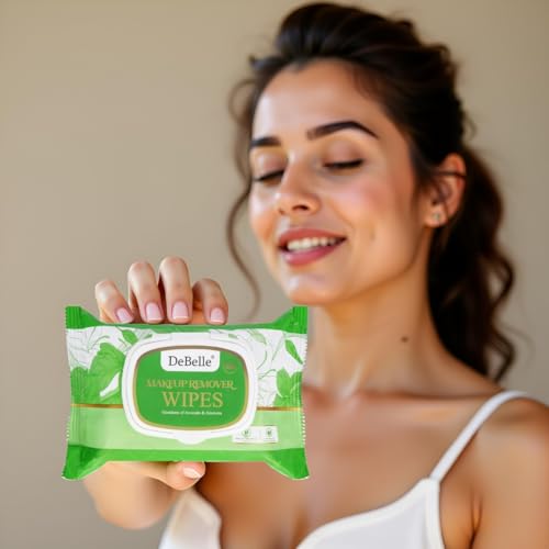 DeBelle Makeup Remover facial wet Wipes | Enriched with Aloe Vera & Avocado Extract | Alcohol-Free | Ultra-Soft Cleansing Wipes for Face, Eyes & Lips | Pack of 30 - Image 5