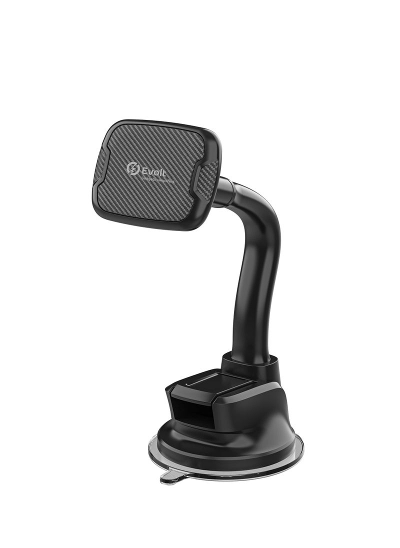 Evolt CH-300 Universal Smartphone 360 Degree Adjustable Holder With Super Strong Suction Cup, Flexible & Shockproof Arm, Windshield & Dashboard Compatible  - Image 1