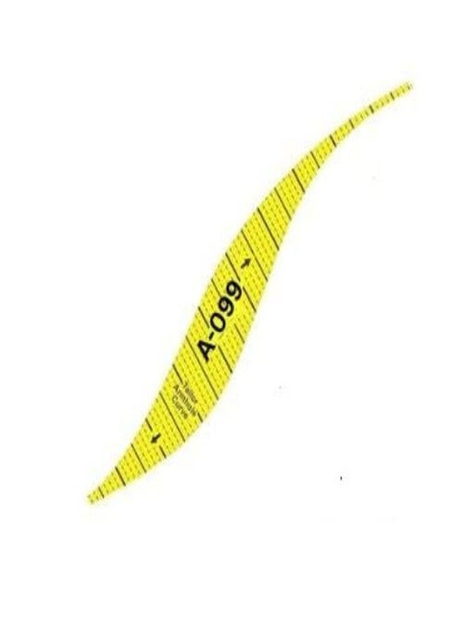SANWALSA [Pack of 1, Yellow] Tailors Armhole Curve Ruler | Pattern Drafting Tool for Sewing & Fashion Design | Ideal for Armholes, Necklines & Sleeves