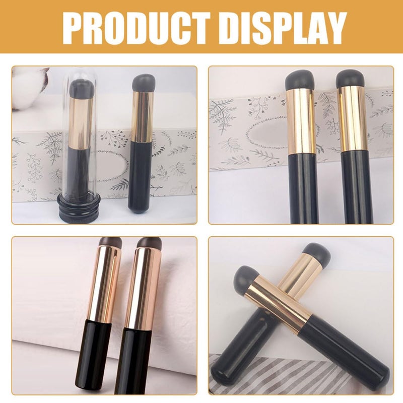 6pcs Portable Silicone Lip Brush Set with Rounded Heads for Lipstick and Lip Balm Application for Precise Makeup on The Go - Image 5