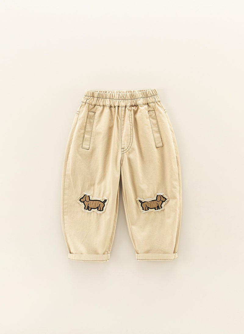 BEIBEIYIN Kids Pants 90-130cm Khaki
