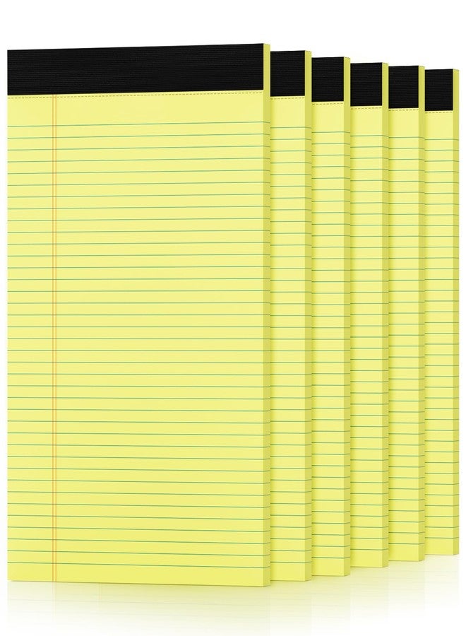 Aidunmis 6 Pack Yellow Legal Pads 8.5 x 11.75 Narrow Ruled Lined Writing Note Pads Yellow Paper Pads College Ruled Legal Pad Premium Thick Paper 30 Sheets Per Writing Pad Legal Notepads Double-Side Printed - Image 1