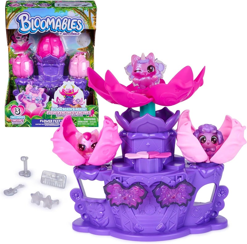 Hatchimals Bloomables Flower Fest Collectible Figures Playset (Pack of 3) - Image 1