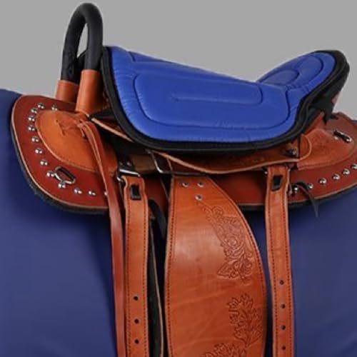 YUZHANGHE Saddle Tush Cushion Western Long Saddle Pad Horse Riding Seat Saddle Cushion Pad-Blue - Image 2