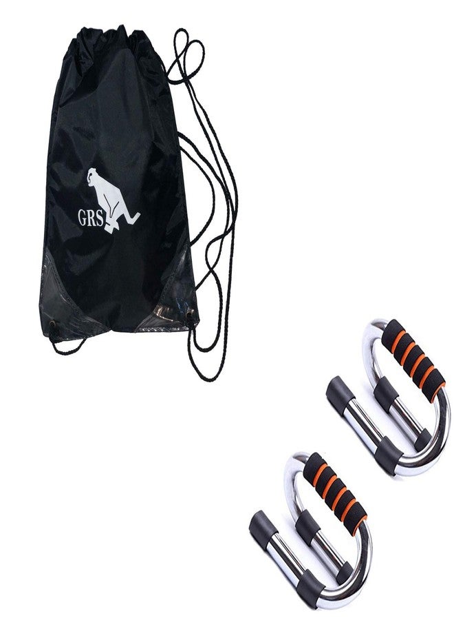 Grès GRS® SUPER_38 Push-up Bars - Strong Steel Pushup Stands & Gym Back Pack Bag (Kit) - Image 1