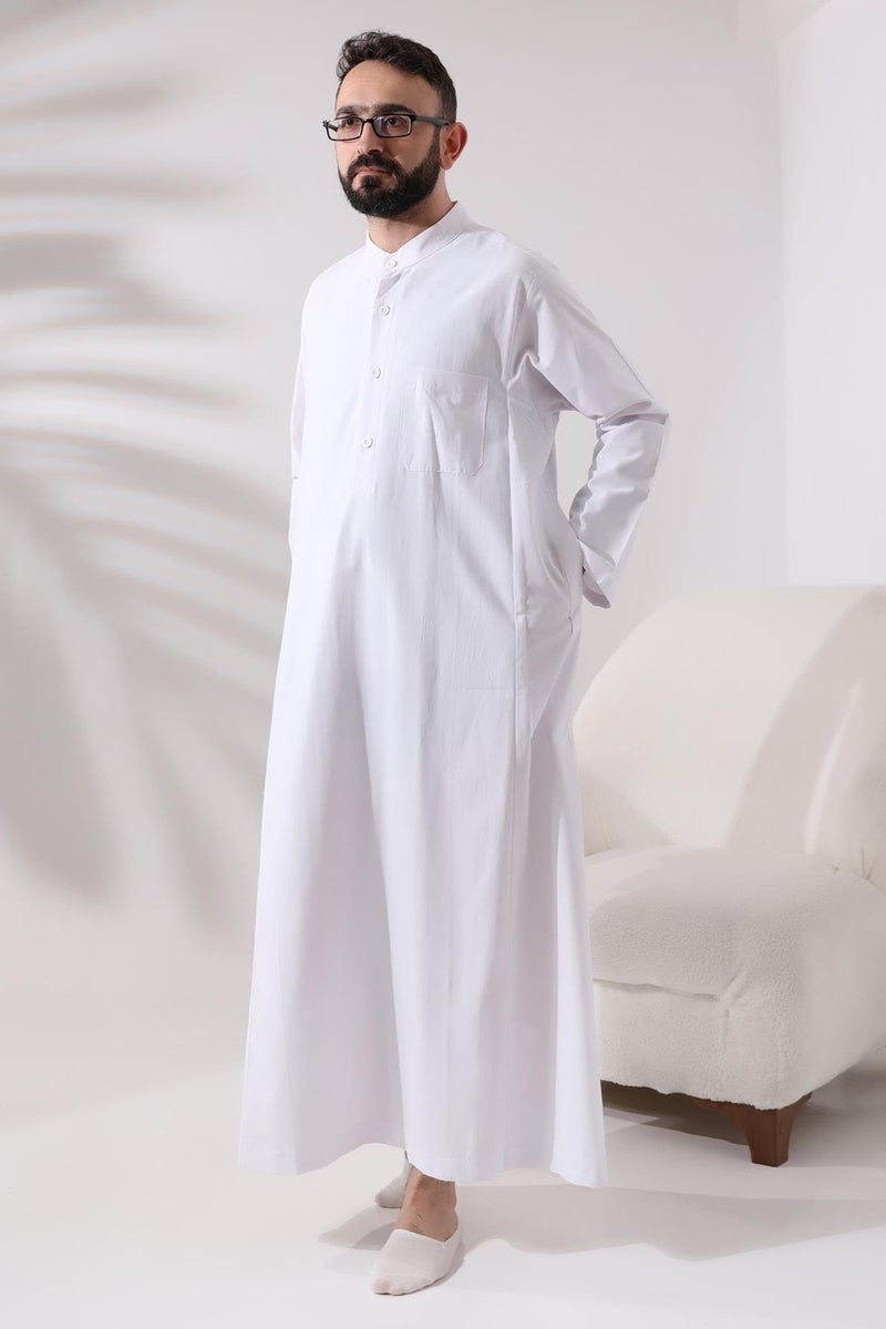 İhvan Online طقم الحج والعمرة الطويل الأبيض للرجال من احواان اونلاين  - Image 2