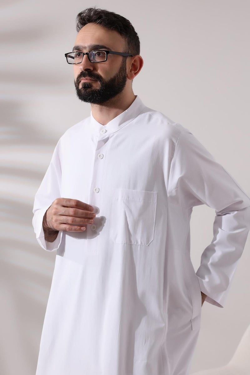 İhvan Online طقم الحج والعمرة الطويل الأبيض للرجال من احواان اونلاين  - Image 4
