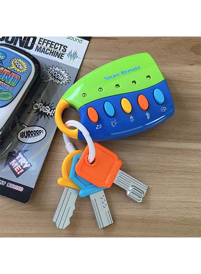 Simulation Remote Control Car Key Lock Music Toy