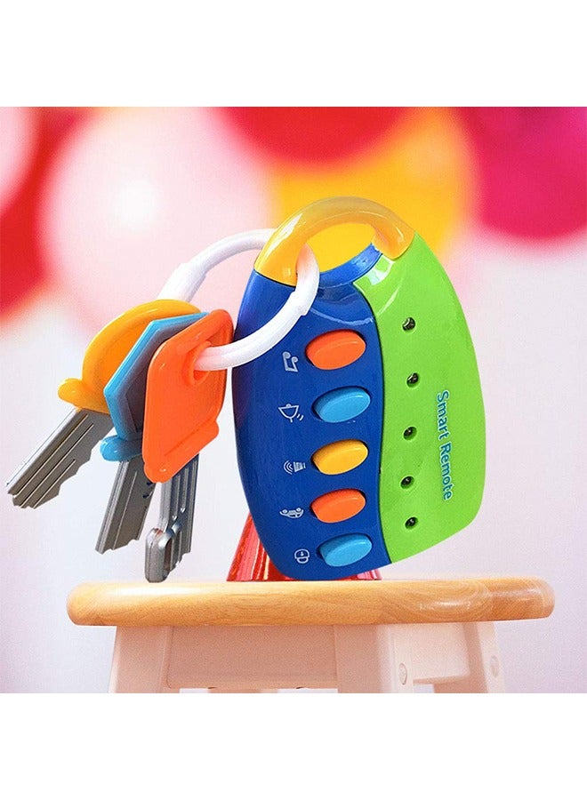 Simulation Remote Control Car Key Lock Music Toy