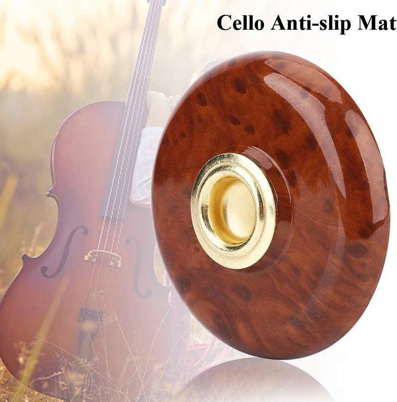 Cello Endpin Rest Holder Stopper Stand Stop Cello Antislip Mat Pad Plastic + Metal Holder Floor Protector Instrument Accessory(Brown) Rockstop Cello Endpin Rest - Image 4