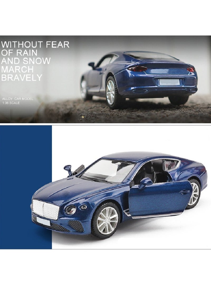 1:36 Alloy  Sports Car Model , Pull-Back Toy Car , Opening doors, Collectible Display ,  Model Car Gift For Boys And Girls Blue , 12 cm*4.8 cm*3.5 cm - Image 3