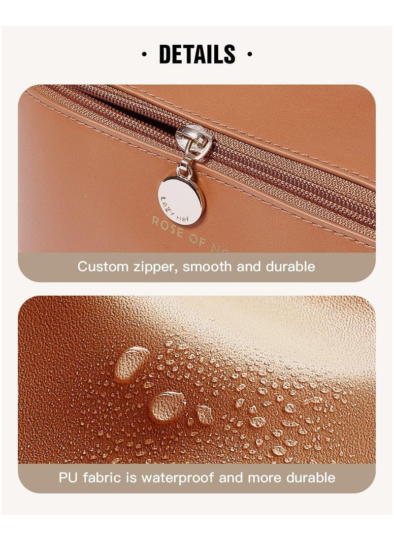 FALMER 1pc PU Leather Multifunctional Storage Makeup Bag  - Image 5