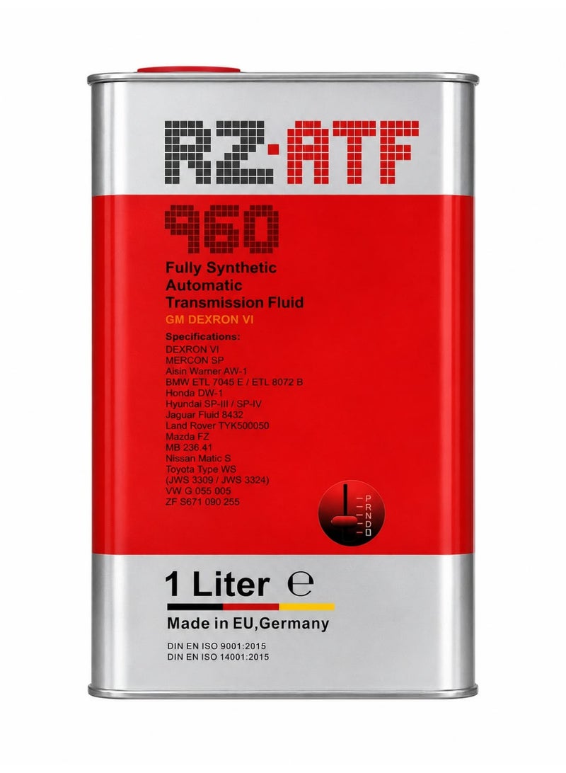 رزويل RZoil RZATF960 Dexron 6 زيت ناقل حركة أوتوماتيكي – 1 لتر - Image 1