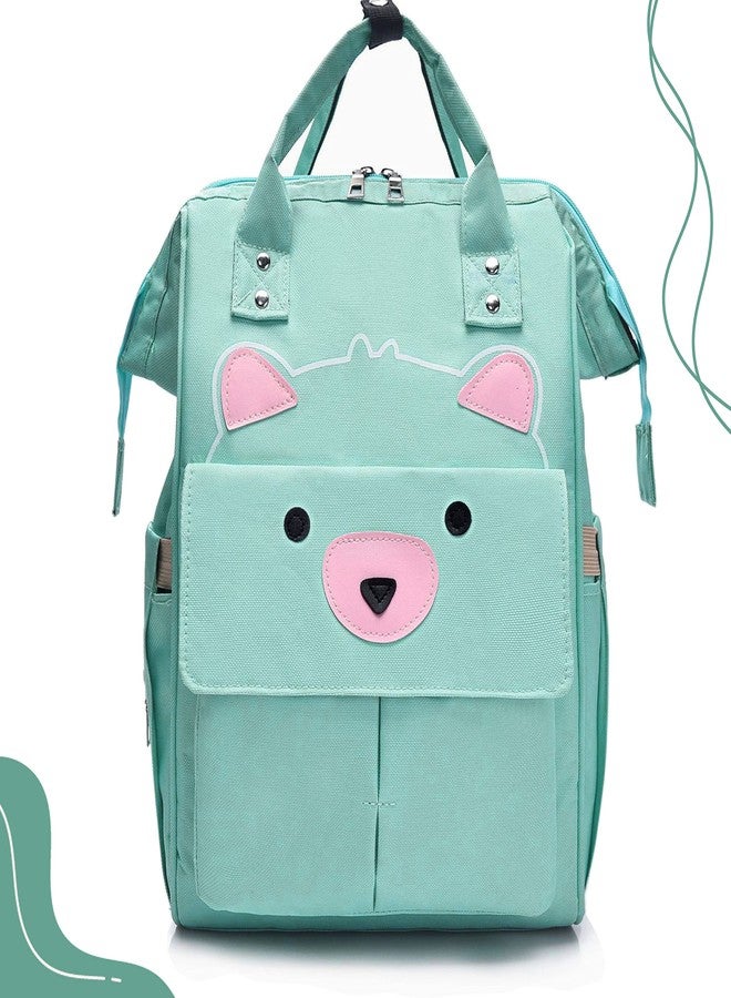 BEMBIKA Diaper Bags for Mom and Dad, Diaper Bags for mom and Baby, Mummy Bag for Multi-Function Waterproof and Large Capacity (Bear berry Green) - Image 1