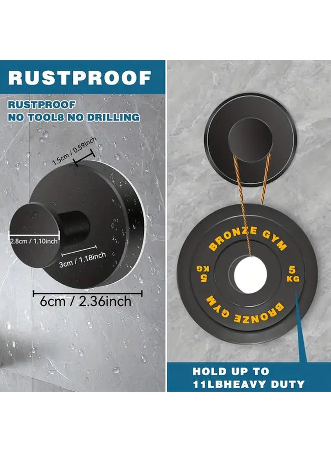 2 Pack Golden Stainless Steel Hooks Vacuum Suction No Drill Wall Mount 14 99LB - Image 4