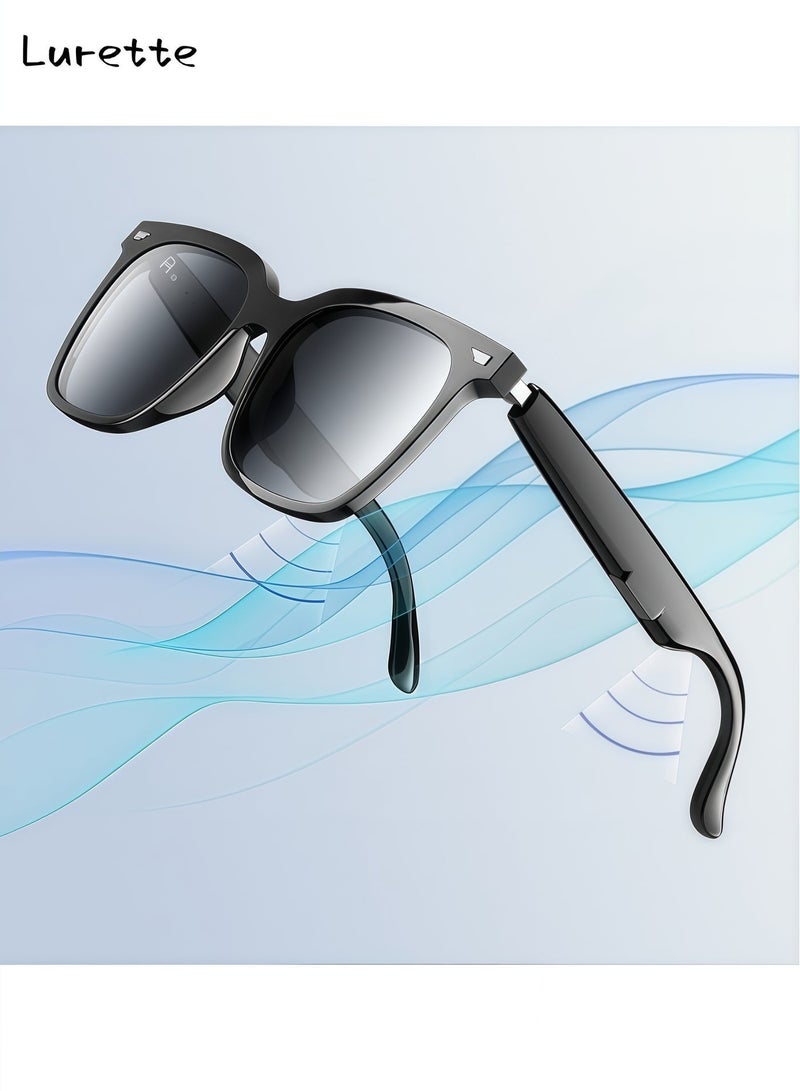 Lurette Smart Glasses Bluetooth Audio Sunglasses for Men Women with Dual Stereo Speakers, Open Ear Music &HD Calling, UV Protection - Image 1
