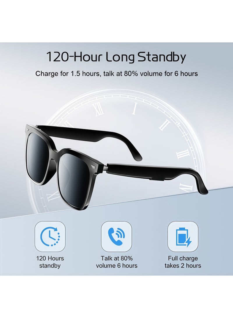 Lurette Smart Glasses Bluetooth Audio Sunglasses for Men Women with Dual Stereo Speakers, Open Ear Music &HD Calling, UV Protection - Image 2