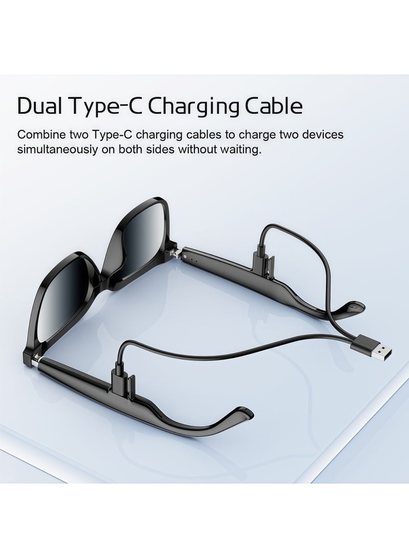 Lurette Smart Glasses Bluetooth Audio Sunglasses for Men Women with Dual Stereo Speakers, Open Ear Music &HD Calling, UV Protection - Image 4