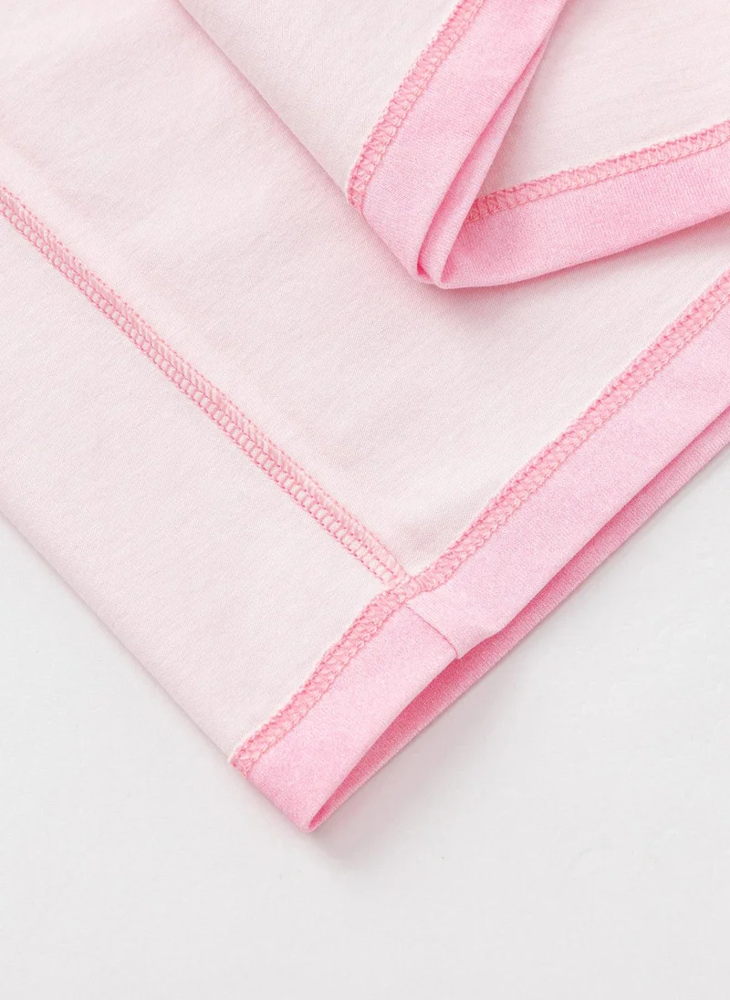 Balabala Pink Kids Girls Round v-neck short-sleeved T-shirt for Women | Best Price UAE