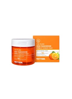 PRETTYSKIN PSPRETTYSKIN Jeju Tangerine Vitamin C Toner Pads 70 sheets Skin texture care and use as a facial mask pack Soothing Moisturizing Korean skincare 