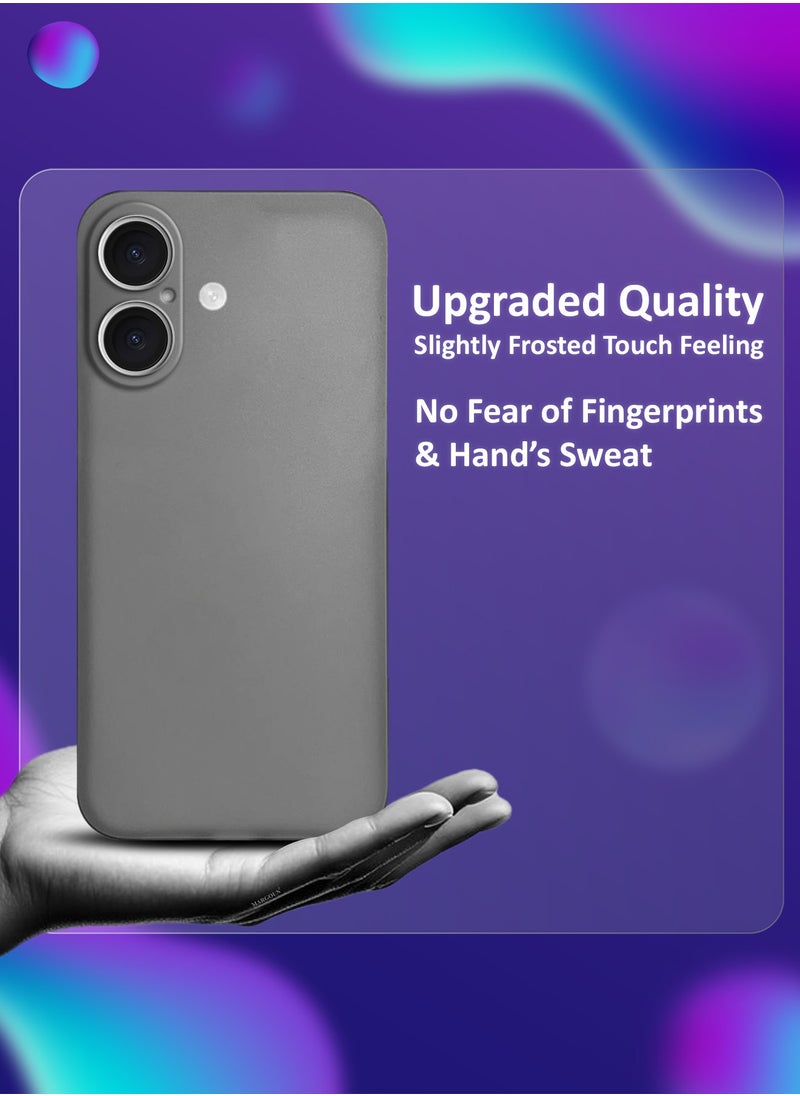 CATANES 2Packs Thin Case for iPhone 16 Plus , Back Cover Sturdy Durable Ultra-Thin Case Drop Protection Cover Clear - Dark Grey  - Image 2