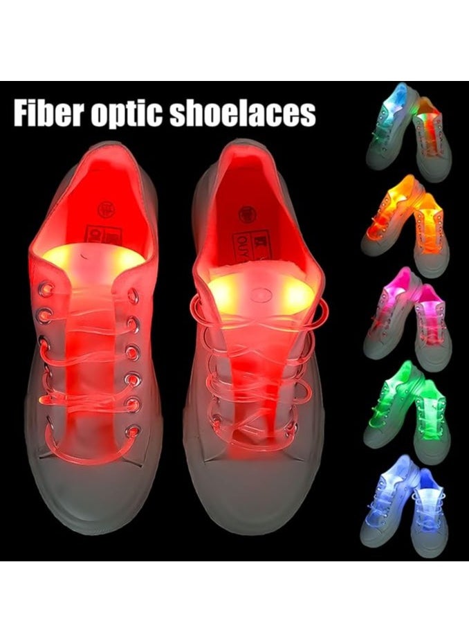 Remax Mena Pair Colorful LED Flash Light Up Shoe Laces Party Disco Shoes Strap Glow Stick 1 Shoelaces Boys Girls Light Up Your Night with 7 Color Modes  - Image 3