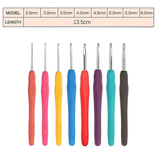 Fapiwen Crochet Hooks Kit, 8 Pieces Set Woolen Crochet Needle, Knitting & Crochet Supplies for Beginners, DIY Knitting Kit for Knitting Sweaters, Scarves and Hats - Image 5