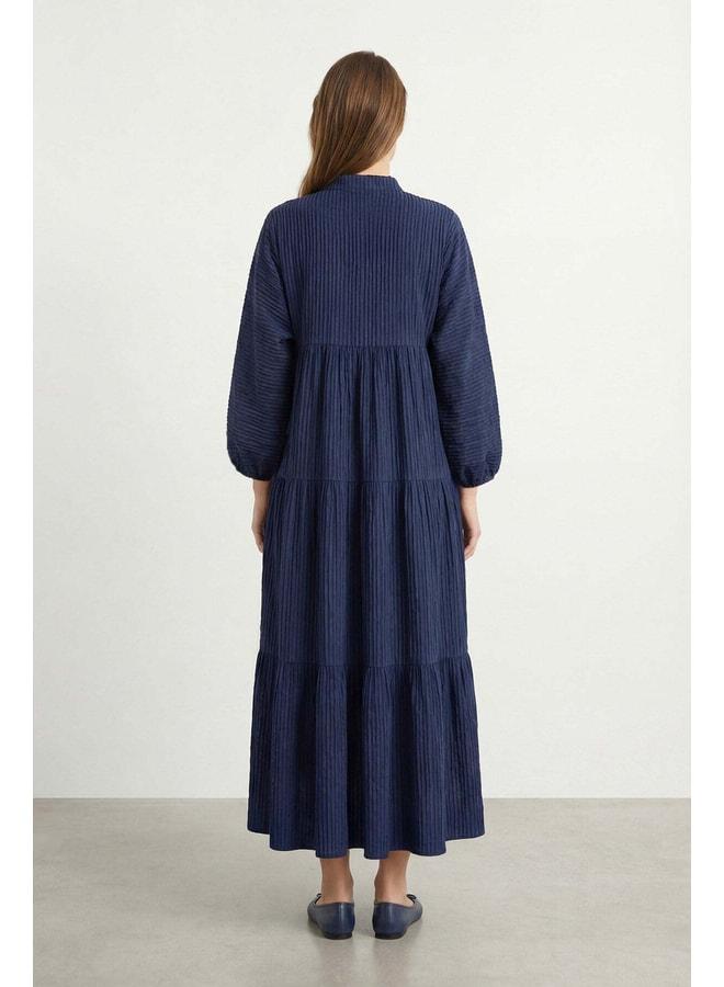 Soul Women's V-Neck Tiered Dress – 32461ELB - NAVY. - Image 3