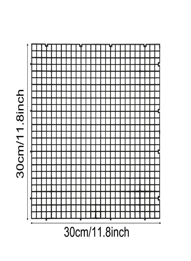 ALEGI Aquarium Fish Tank Bottom Isolation 4 Pcs, Plastic Egg Crate Grid Divider Tray Egg (L 4pcs Black) - Image 2