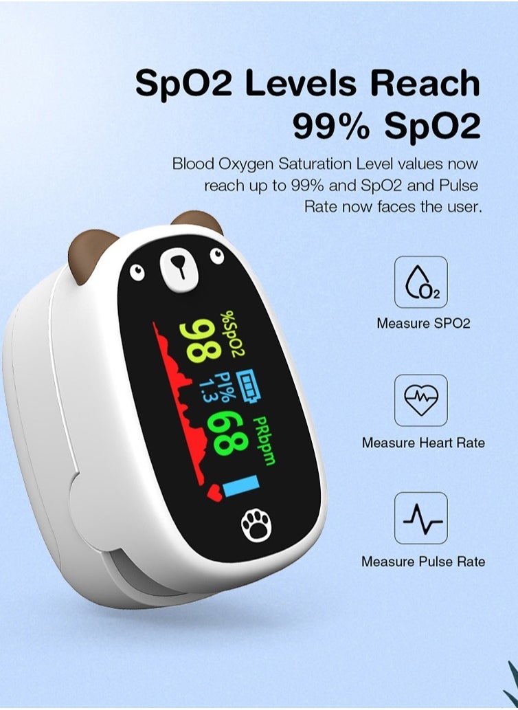 general Kids Pulse Oximeter Fingertip - Rotatable 4-Direction Display, Accurate SpO2/PR Monitor for Children 1-12 Years, Auto Shutoff, Portable Oxygen Saturation Tracker with Comfort Design - Image 5