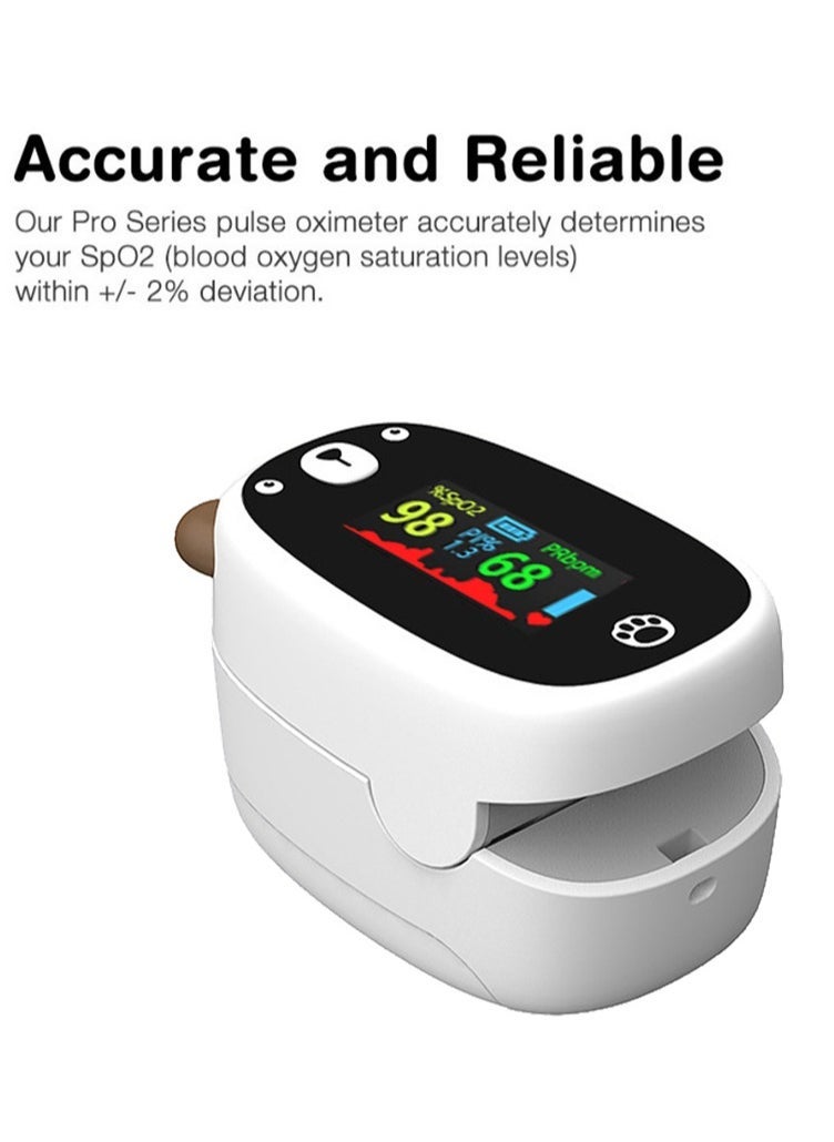 general Kids Pulse Oximeter Fingertip - Rotatable 4-Direction Display, Accurate SpO2/PR Monitor for Children 1-12 Years, Auto Shutoff, Portable Oxygen Saturation Tracker with Comfort Design - Image 3