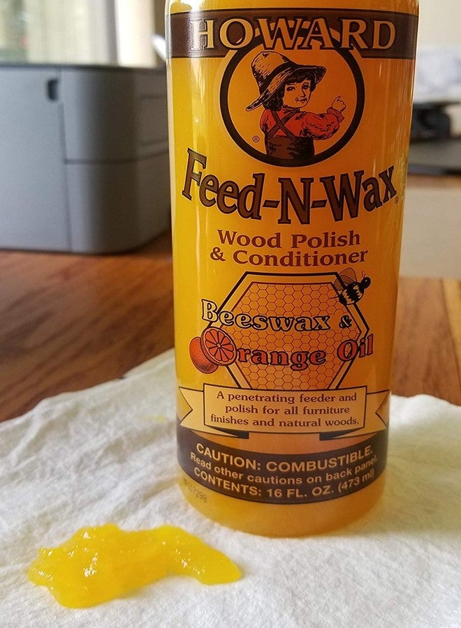 Howard Products Feed-N-Wax Wood Polish & Conditioner, Orange (6, 16 oz) - Image 3