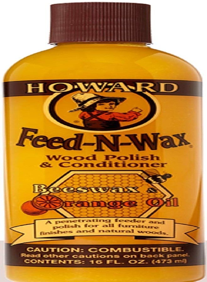 Howard Products Feed-N-Wax Wood Polish & Conditioner, Orange (6, 16 oz) - Image 2