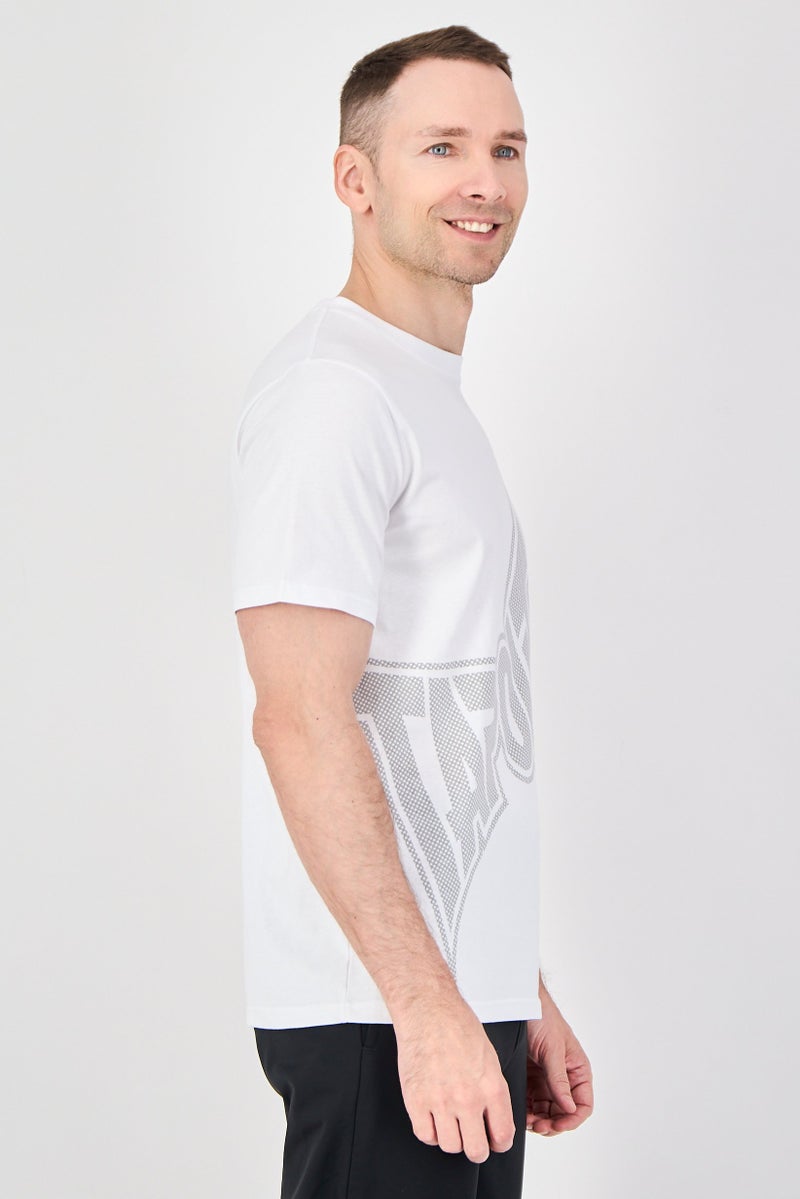 TapouT Men Sportswear Short Sleeve Outdoor T-Shirt, White - Image 2