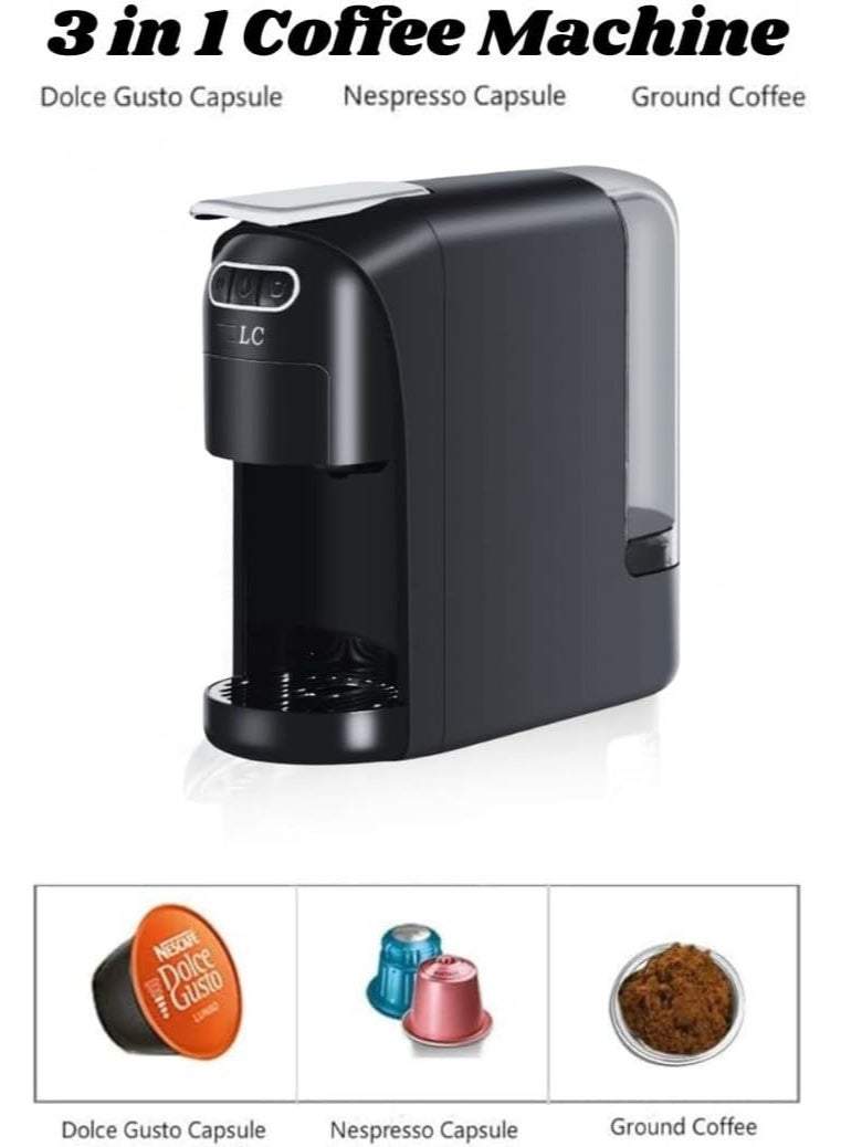 ال سي ماكينة قهوة كهربائية متعددة الانظمة لتحضير الاسبريسو والمشروبات الساخنة في المنزل - Image 3