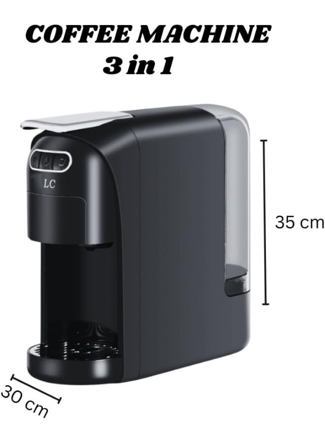 ال سي ماكينة قهوة كهربائية متعددة الانظمة لتحضير الاسبريسو والمشروبات الساخنة في المنزل - Image 2