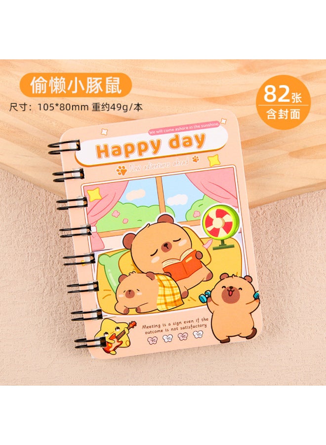 HELPS Creative Kappi Bala A7 Coil Notebook Cartoon Rollover Student Cute Portable Blank Notepad - Image 1