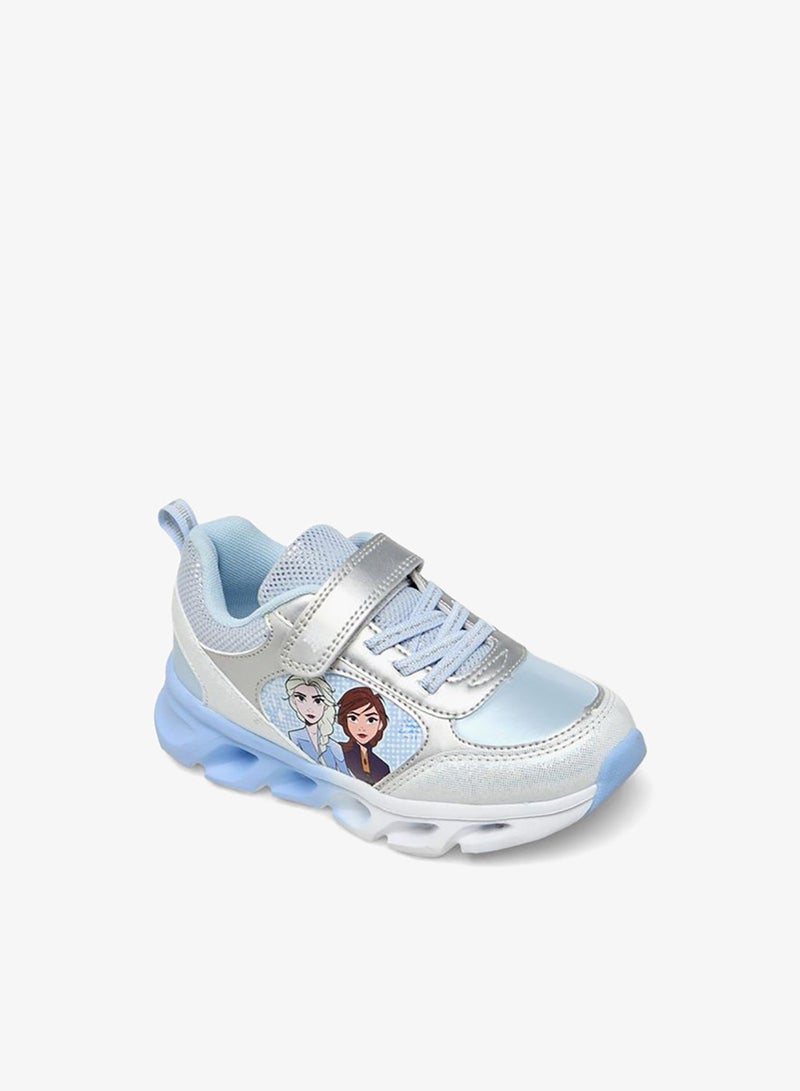 Disney Girls Frozen Print Light-Up Ankle Sneakers - Image 2