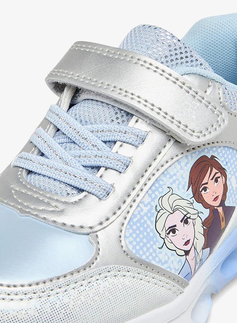 Disney Girls Frozen Print Light-Up Ankle Sneakers - Image 4