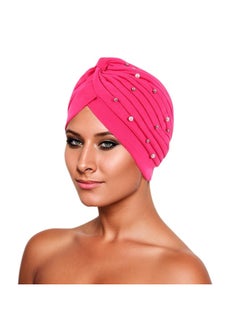 Beaded Indian Hat - Fuchsia