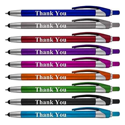 SyPen Thank You Greeting Gift Stylus Pens for Touchscreen Devices 2 in 1 Combo Pen for Employee Appreciation Events and Parties 50 Pack - Image 1