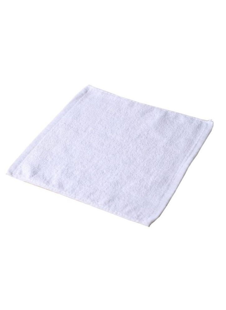BYFT - Iris White Premium White Face Towels 33x33 Cm Set of 12 High quality Cotton Highly Absorbent and Ultrasoft Quick Dry Bath Linen 600 GSM - Image 1