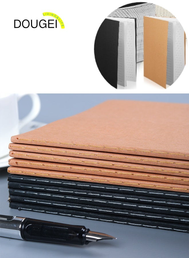 دوغي 10 قطع A5 مجموعة دفاتر الملاحظات A5 Softcover السائبة لكتابة مفكرة مكتب الرسم (5 بني و 5 أسود) - Image 1