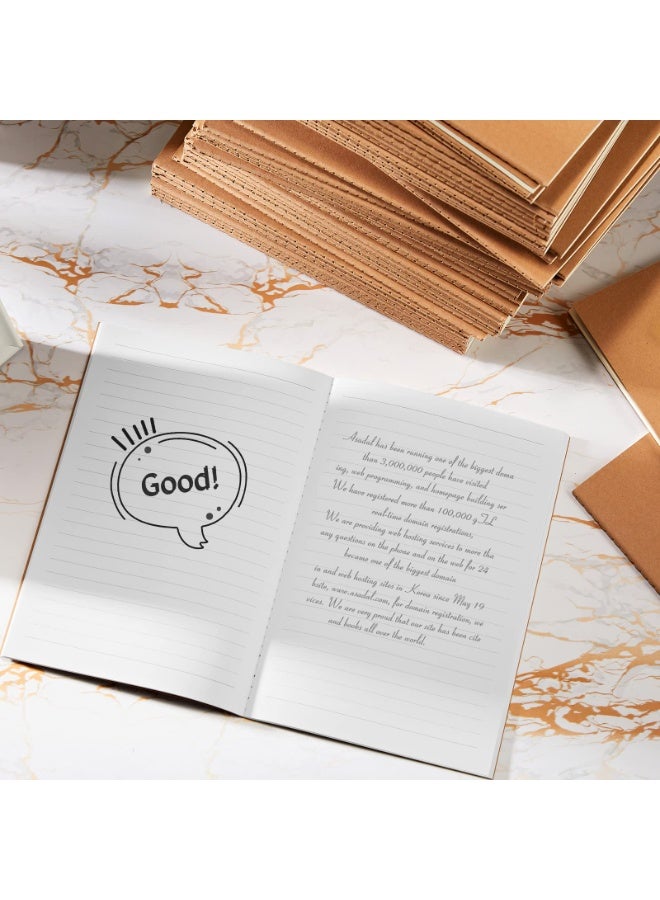 دوغي 10 قطع A5 مجموعة دفاتر الملاحظات A5 Softcover السائبة لكتابة مفكرة مكتب الرسم (5 بني و 5 أسود) - Image 4